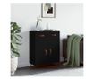 "Komoda, crna, 69,5x34x90 cm, kompozitno drvo" thumbnail 1
