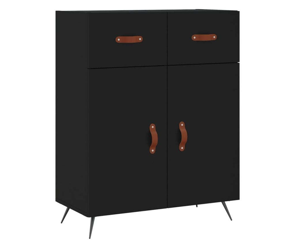 "Komoda, crna, 69,5x34x90 cm, kompozitno drvo" - 2