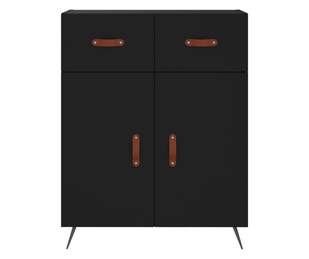 "Komoda, crna, 69,5x34x90 cm, kompozitno drvo" - 6