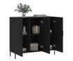 Komoda, crna, 90x34x80 cm, kompozitno drvo thumbnail 4
