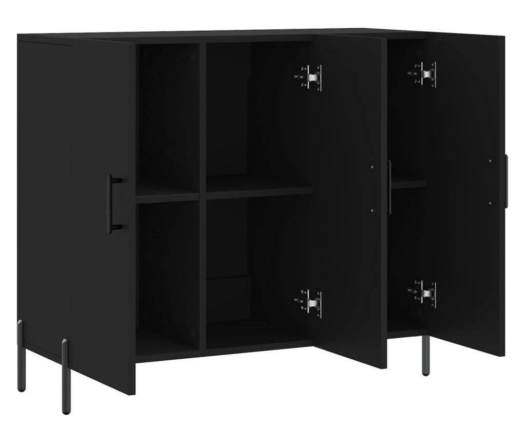 Komoda, crna, 90x34x80 cm, kompozitno drvo - 5