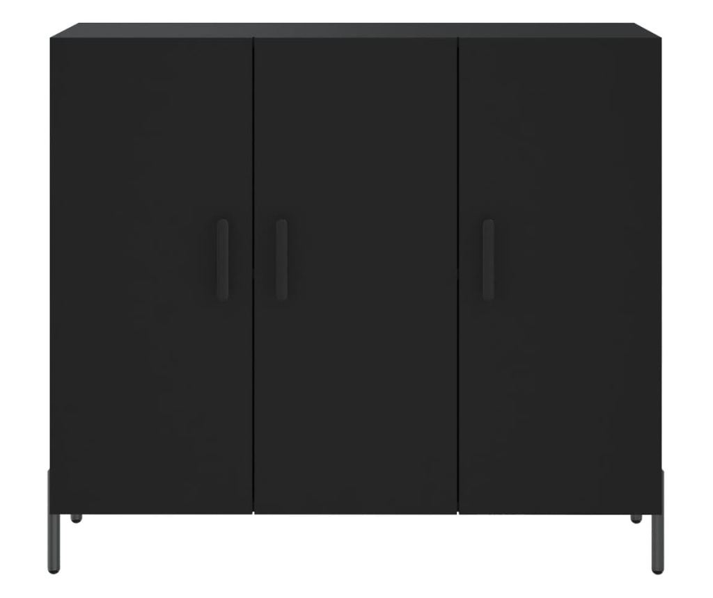 Komoda, crna, 90x34x80 cm, kompozitno drvo - 6