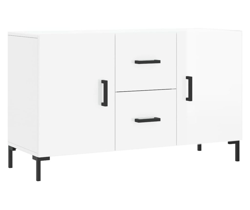 Kredenca, bijela visokog sjaja, 100x36x60 cm, kompozitno drvo - 2