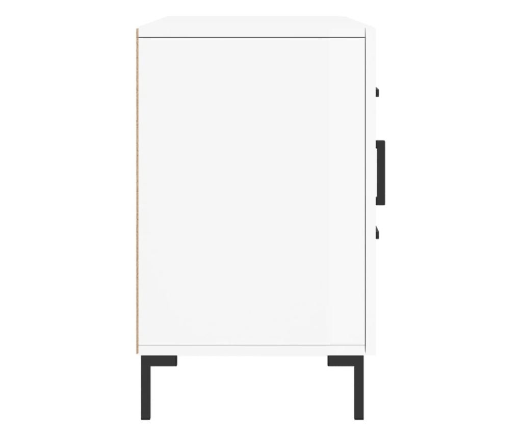 Kredenca, bijela visokog sjaja, 100x36x60 cm, kompozitno drvo - 7