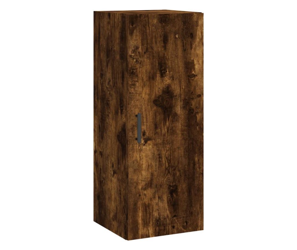 Visoka vitrina, dimljeni hrast, 34,5x34x180 cm, obrađeno drvo - 7