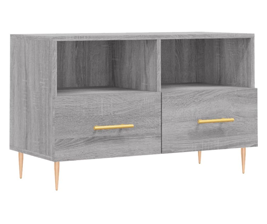 TV komoda, siva sonoma, 80x36x50 cm, obrađeno drvo - 2