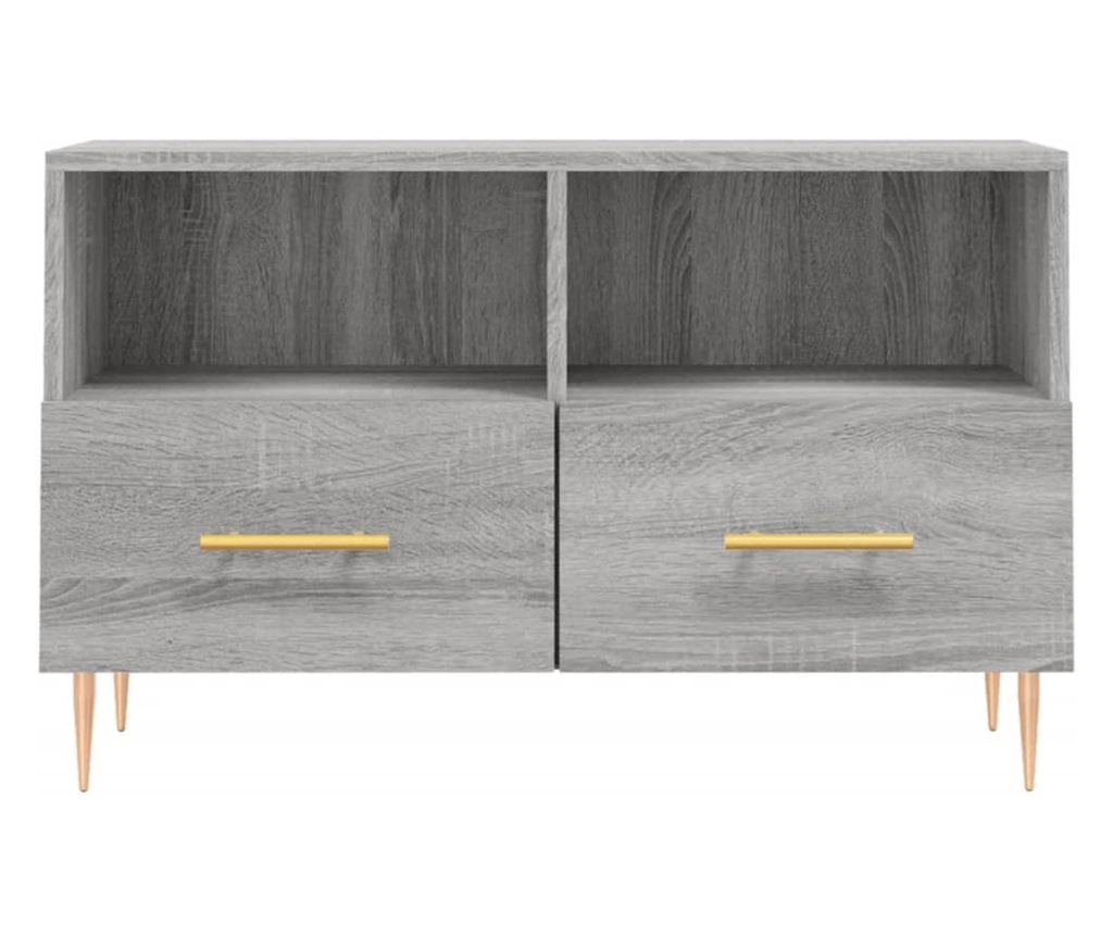 TV komoda, siva sonoma, 80x36x50 cm, obrađeno drvo - 5