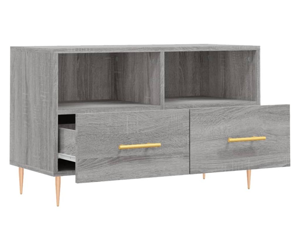 TV komoda, siva sonoma, 80x36x50 cm, obrađeno drvo - 6