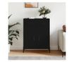 "Komoda, crna, 69,5x34x90 cm, kompozitno drvo" thumbnail 1