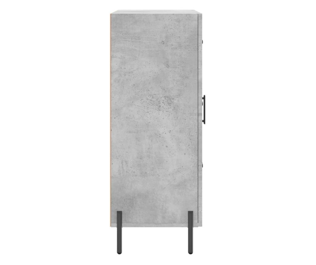 Komoda, betonsko siva, 69,5x34x90 cm, konstruirano drvo - 7