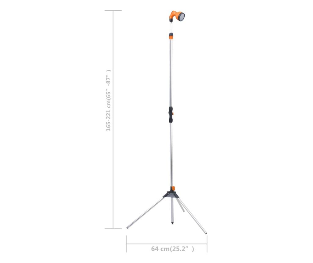 háromlábú alumínium kerti zuhany 221 cm - 9