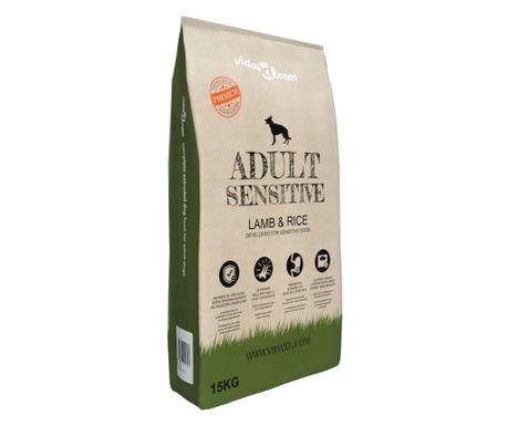Премиум храна за кучета Adult Sensitive Lamb & Rice 15 кг