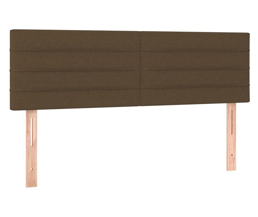 Boxspring postel s matracom, tmavohnedá, 140x200 cm, textil - 6