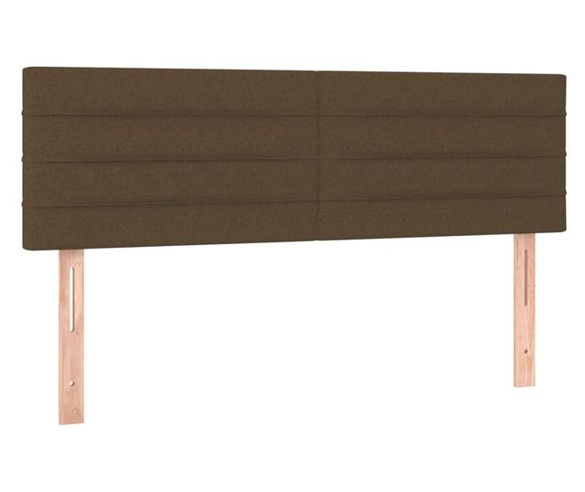 Боксспринг легло с матрак, тъмнокафяво, 140x200 см, текстил