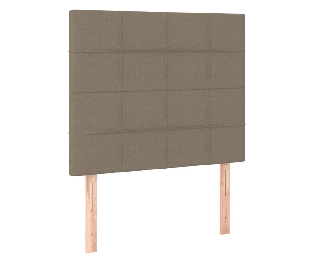 Боксспринг легло с матрак, таупе сиво, 100x200 см, текстил - 6