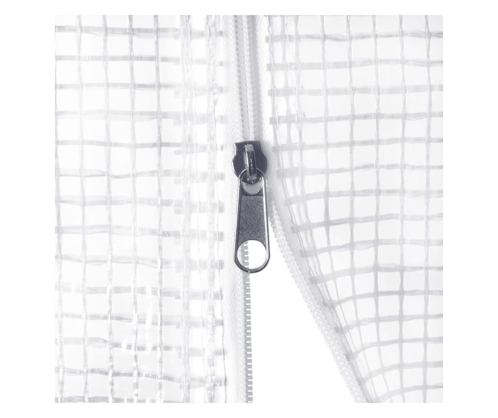 Оранжерия с метална рамка, бяла, 90 кв.м, 18x5x2,3 м - 10