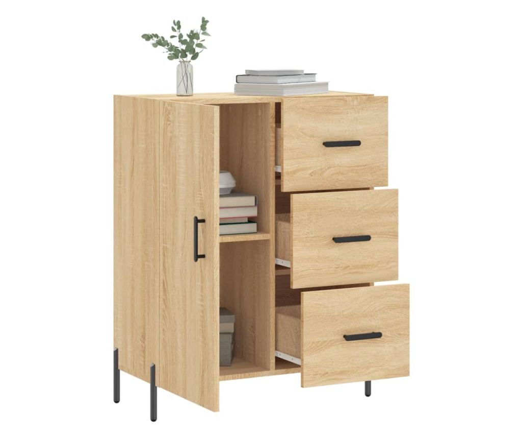 Komoda, hrast sonoma, 69,5x34x90 cm, kompozitno drvo - 4