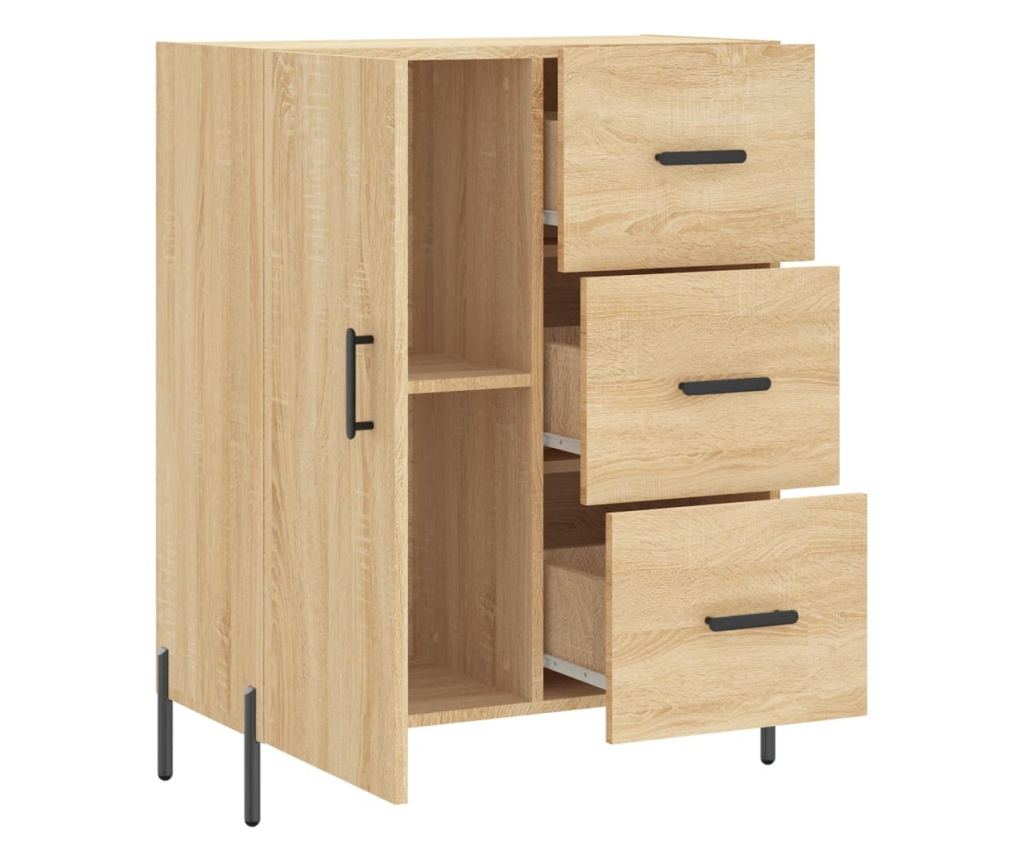 Komoda, hrast sonoma, 69,5x34x90 cm, kompozitno drvo - 6