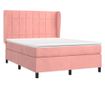 Боксспринг легло с матрак, розово, 140x200 см, кадифе thumbnail 3