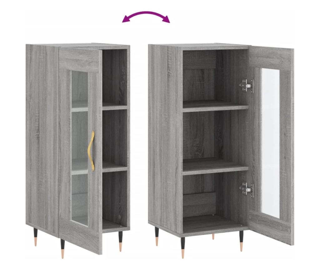 Kredenca, siva sonoma, 34,5x34x90 cm, kompozitno drvo - 9