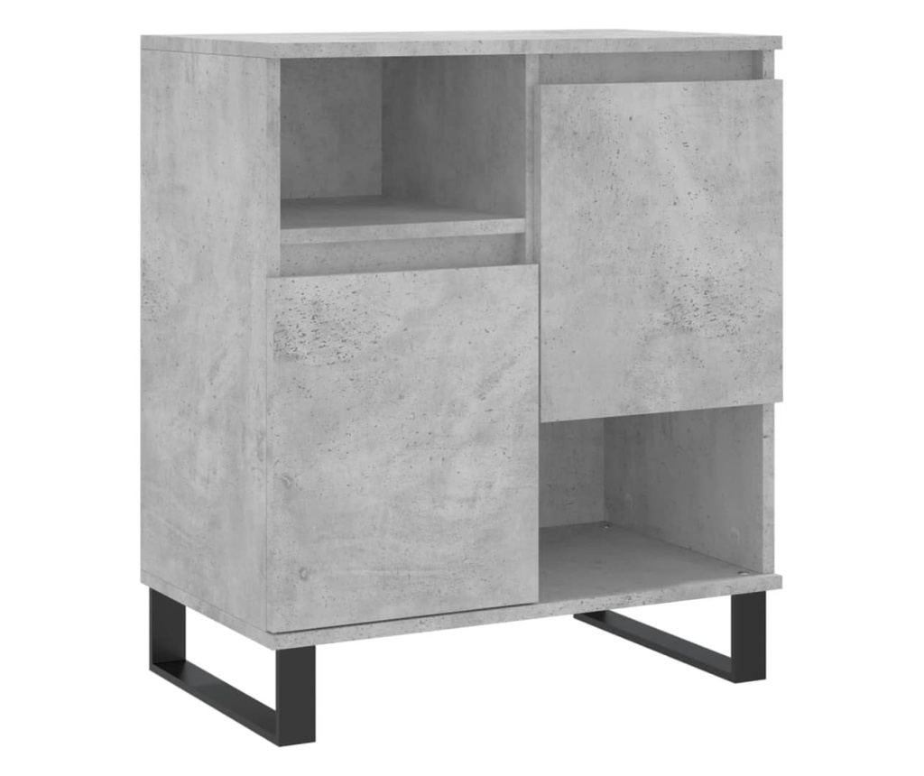 Komoda, 2 komada, betonsko siva, konstruirano drvo - 5