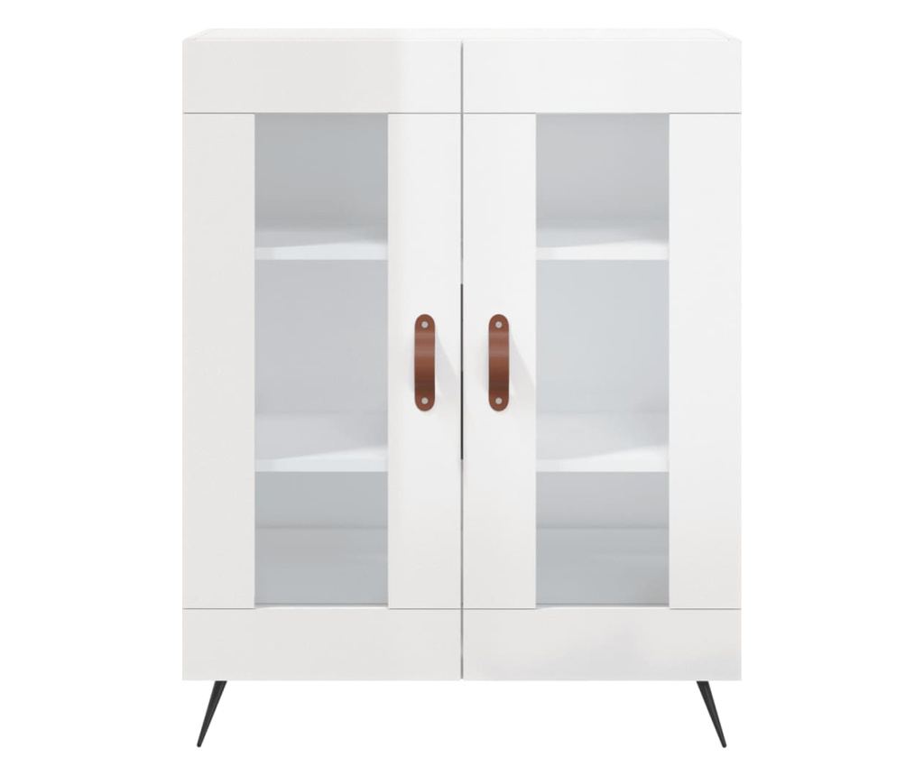 Visoki ormar, bijeli ekstra sjajni, 69,5x34x180 cm, kompozitno drvo - 8
