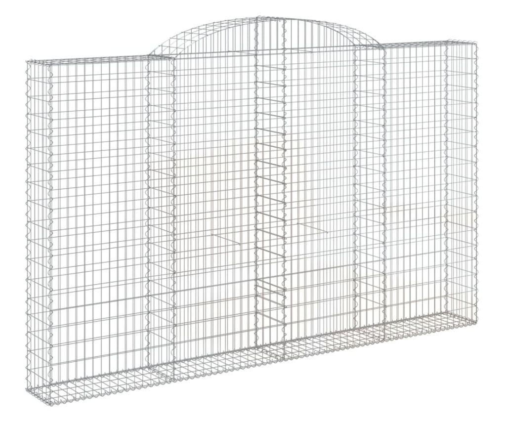 Габионни кошове извити 4 бр., 300x30x180/200 см, поцинкована стомана - 3