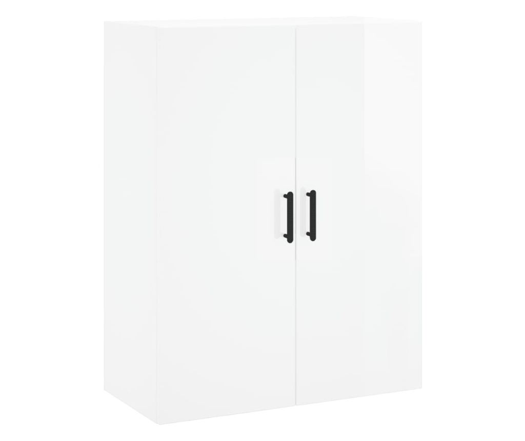 Ormar za montažu na zid, bijeli visokog sjaja, 69,5x34x90 cm - 2