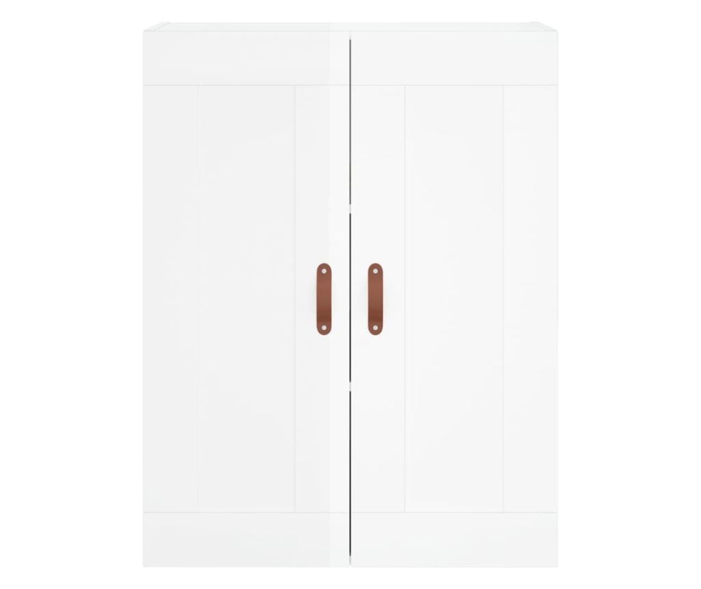 Visoka ormar, sjajno bijela, 69,5x34x180 cm, kompozitno drvo - 6