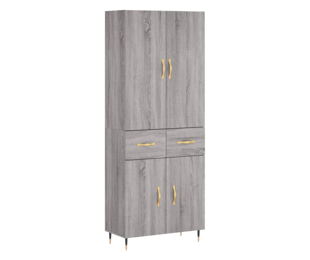 Visoka ormar, siva sonoma, 69,5x34x180 cm, kompozitno drvo - 2