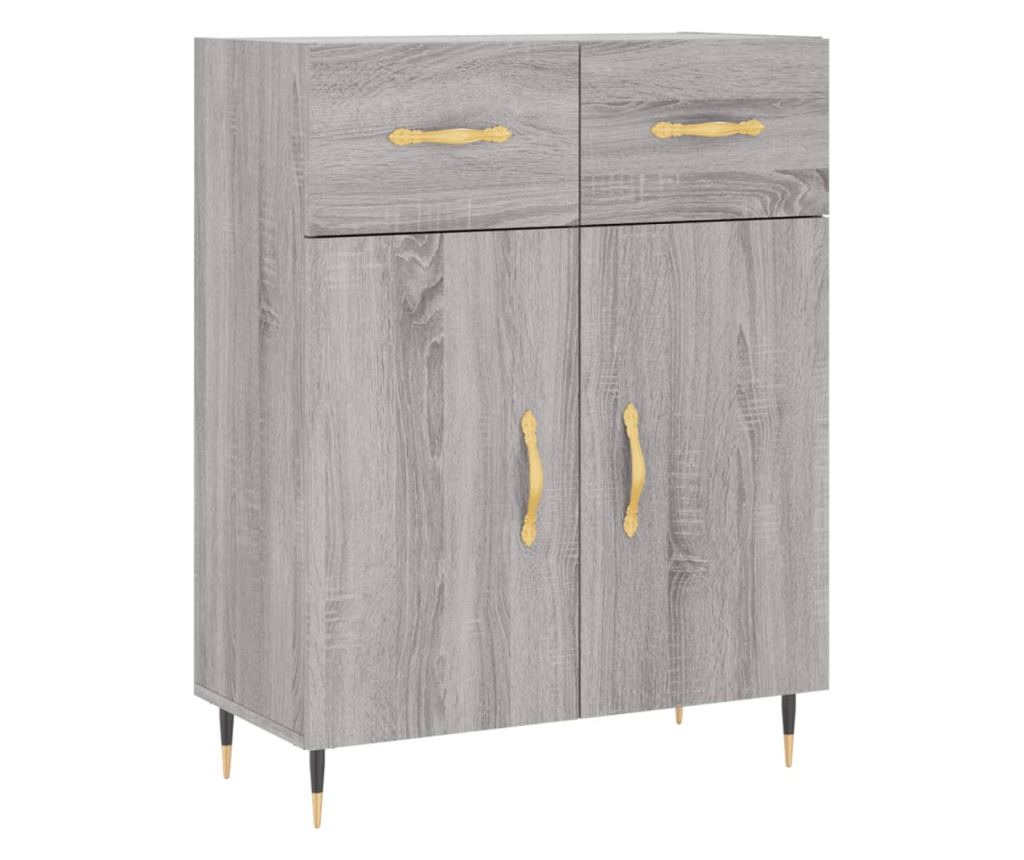 Visoka ormar, siva sonoma, 69,5x34x180 cm, kompozitno drvo - 7