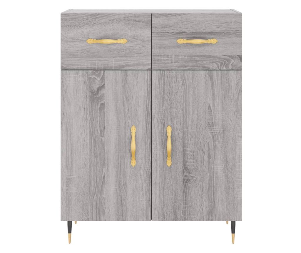 Visoka ormar, siva sonoma, 69,5x34x180 cm, kompozitno drvo - 8
