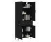 Visoka crna kompozitna drvena ormarić, 69,5x34x180 cm thumbnail 3