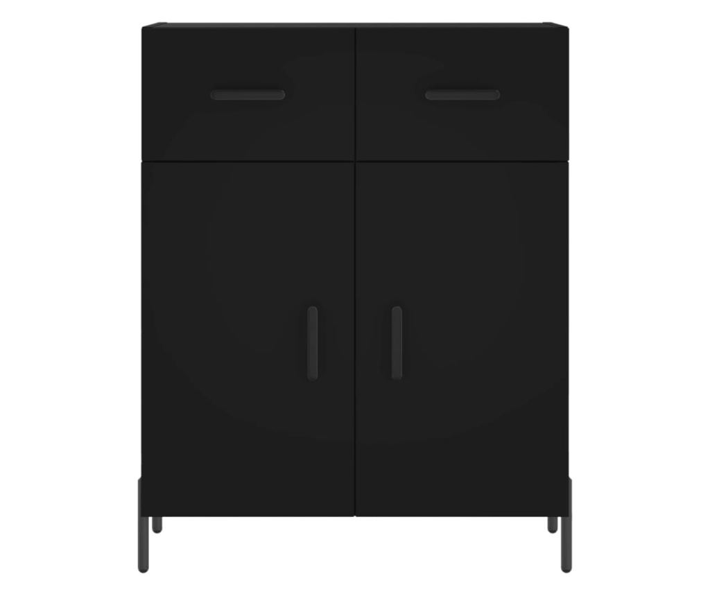 "Komoda, crna, 69,5x34x90 cm, kompozitno drvo" - 6