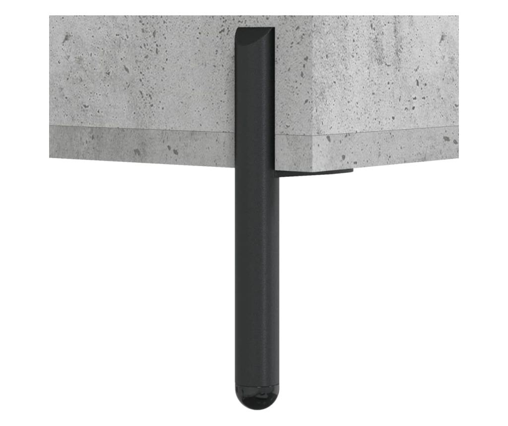 Komoda, betonsko siva, 69,5x34x90 cm, konstruirano drvo - 11
