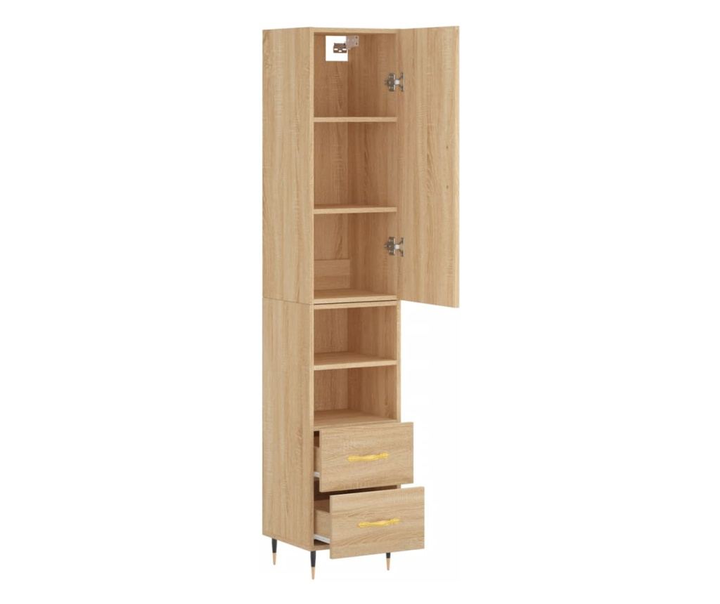Visoka ormar, hrast sonoma, 34,5x34x180 cm, obrađeno drvo - 4