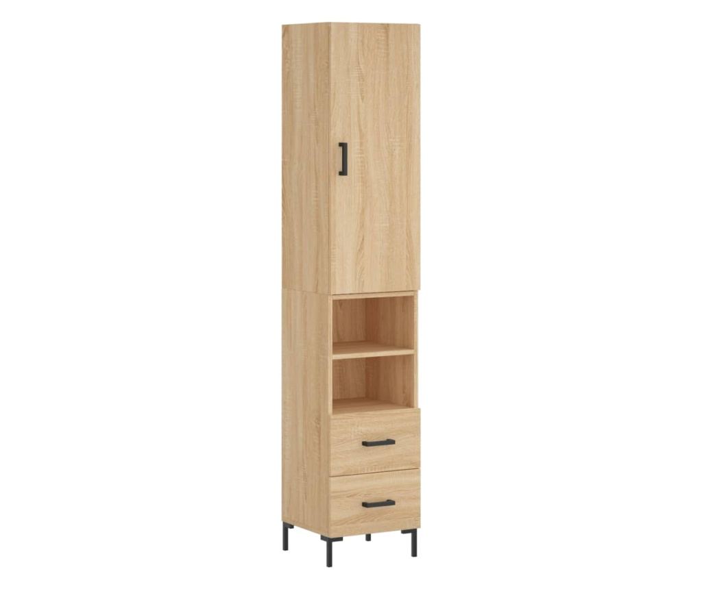 Visoka ormar, hrast sonoma, 34,5x34x180 cm, obrađeno drvo - 2