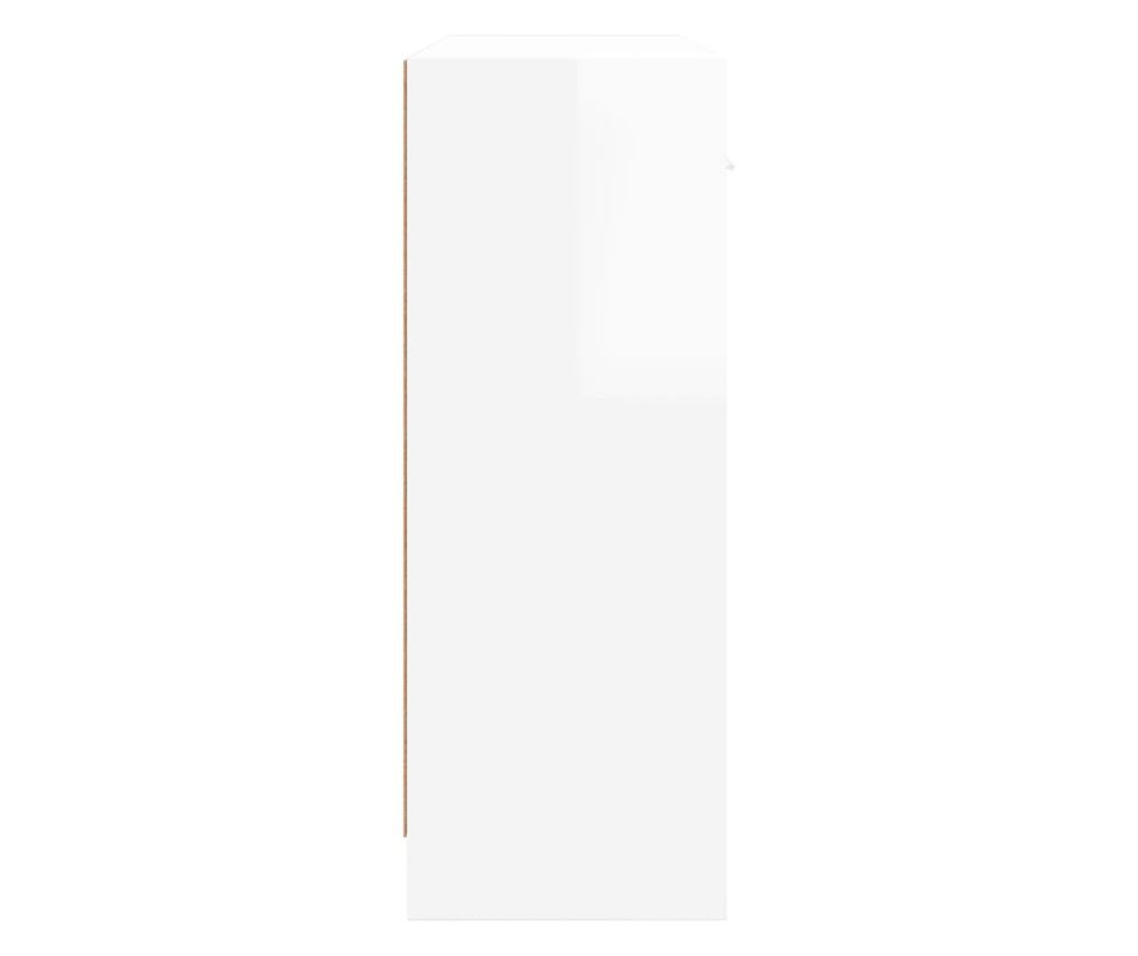 Bijela komoda visokog sjaja, 91x28x75 cm, obrađeno drvo - 7