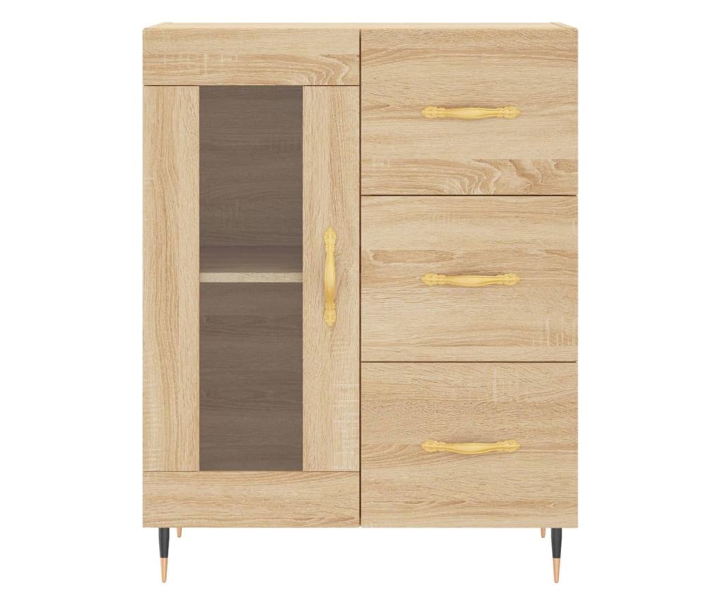 Komoda, sonoma hrast, 69,5x34x90 cm, konstruirano drvo - 5