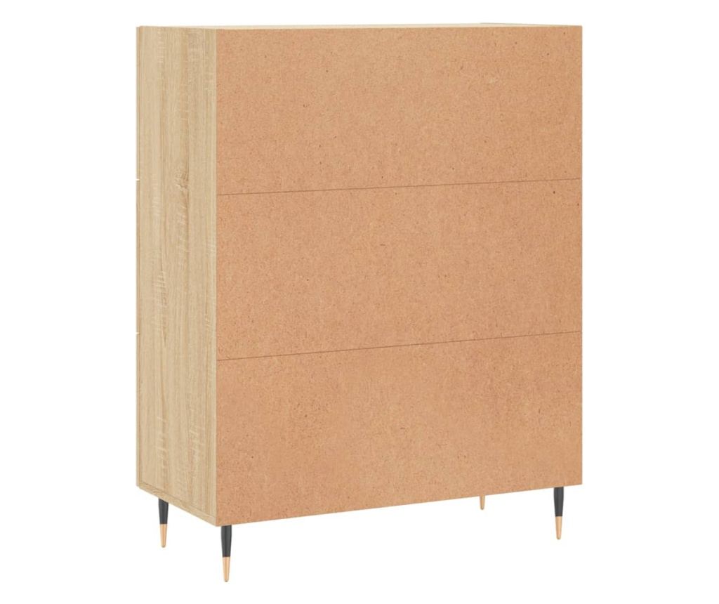 Komoda, sonoma hrast, 69,5x34x90 cm, konstruirano drvo - 8