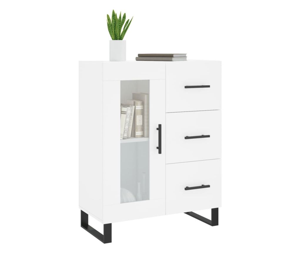 Konzola, bijela, 69,5x34x90 cm, kompozitno drvo - 3