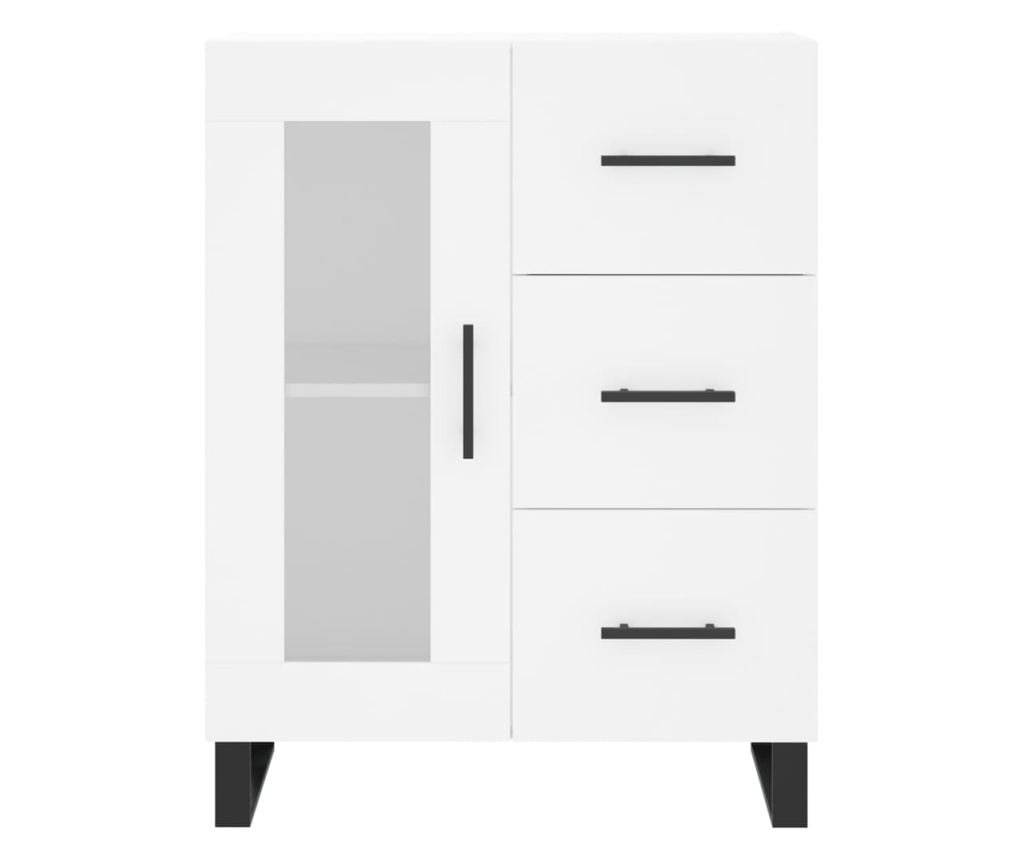 Konzola, bijela, 69,5x34x90 cm, kompozitno drvo - 5