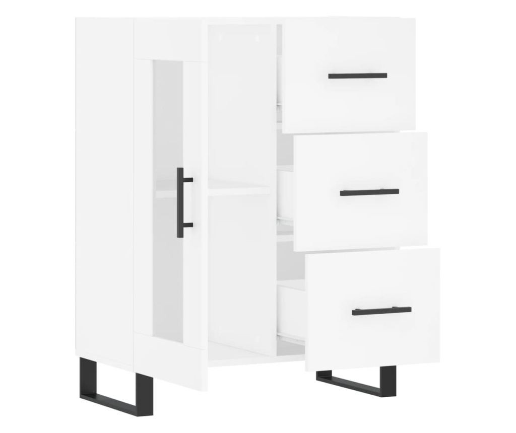 Konzola, bijela, 69,5x34x90 cm, kompozitno drvo - 6