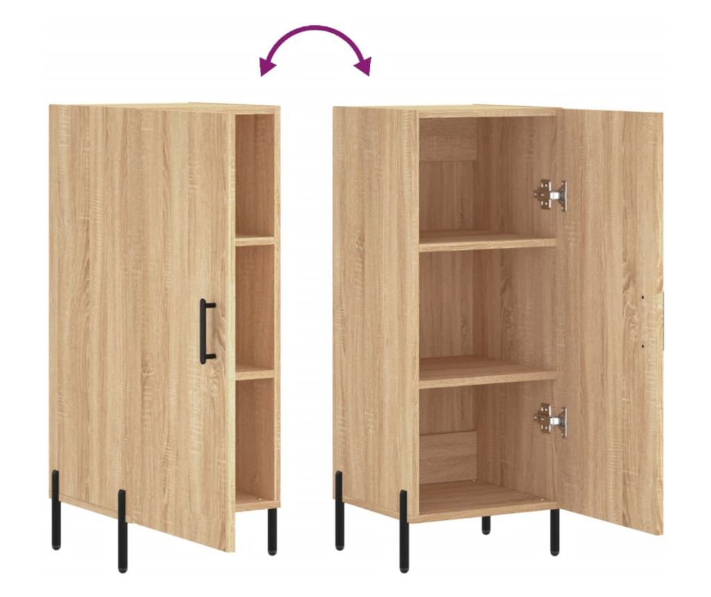 Komoda, hrast sonoma, 34,5x34x90 cm, kompozitno drvo - 9