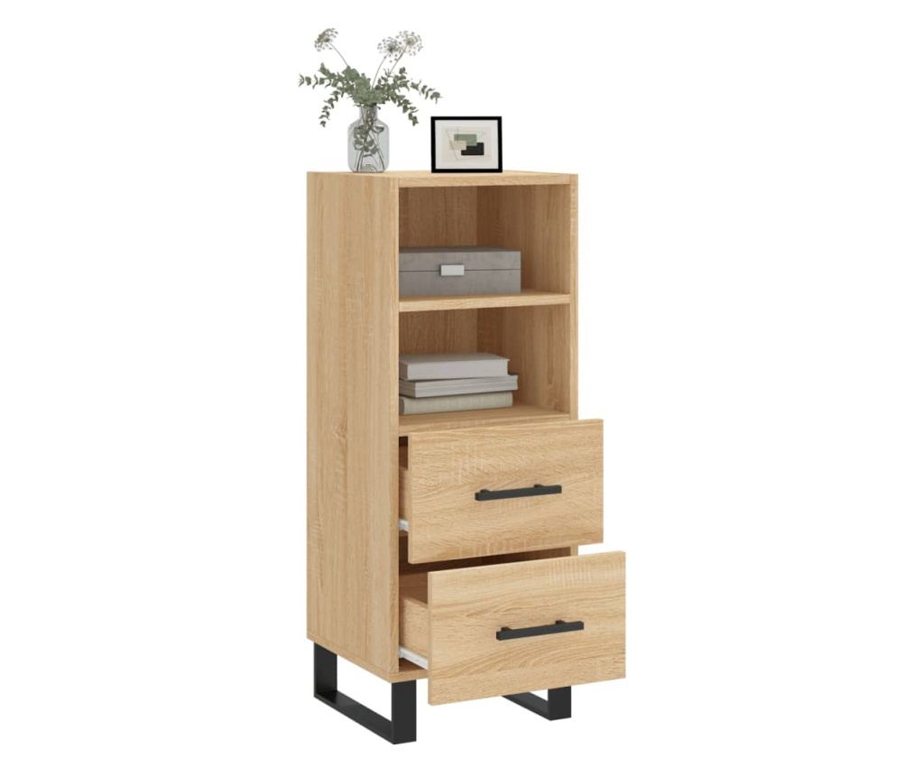 Komoda, hrast sonoma, 34,5x34x90 cm, kompozitno drvo - 4