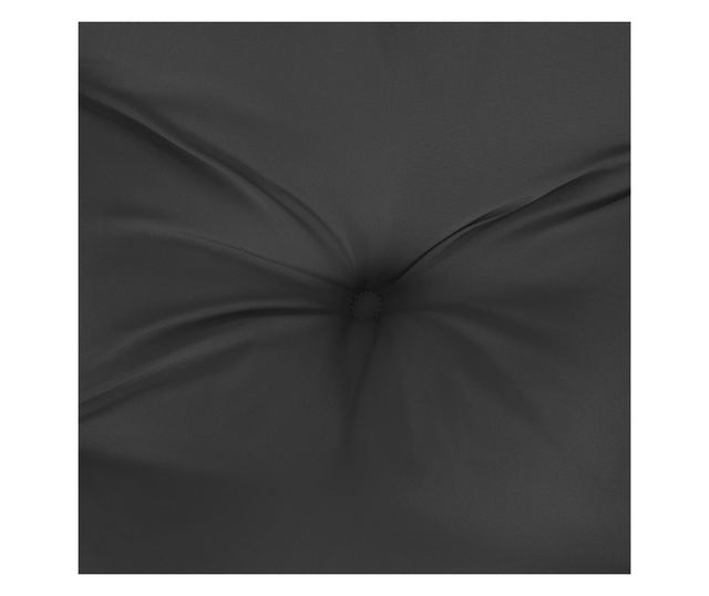 4 db fekete oxford-szövet magas háttámlájú székpárna