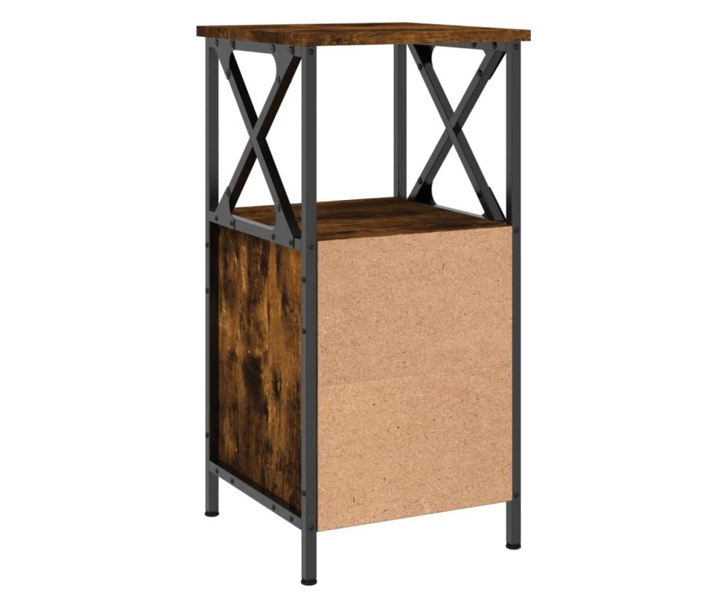 Noćni ormarići, 2 kom., dimljeni hrast, 34x35,5x70 cm, kompozitno drvo - 9