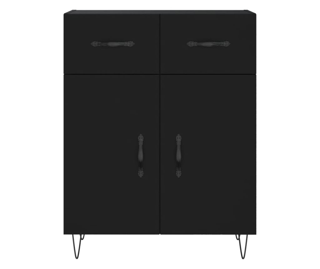 Konzola, crna, 69,5x34x90 cm, kompozitno drvo - 6