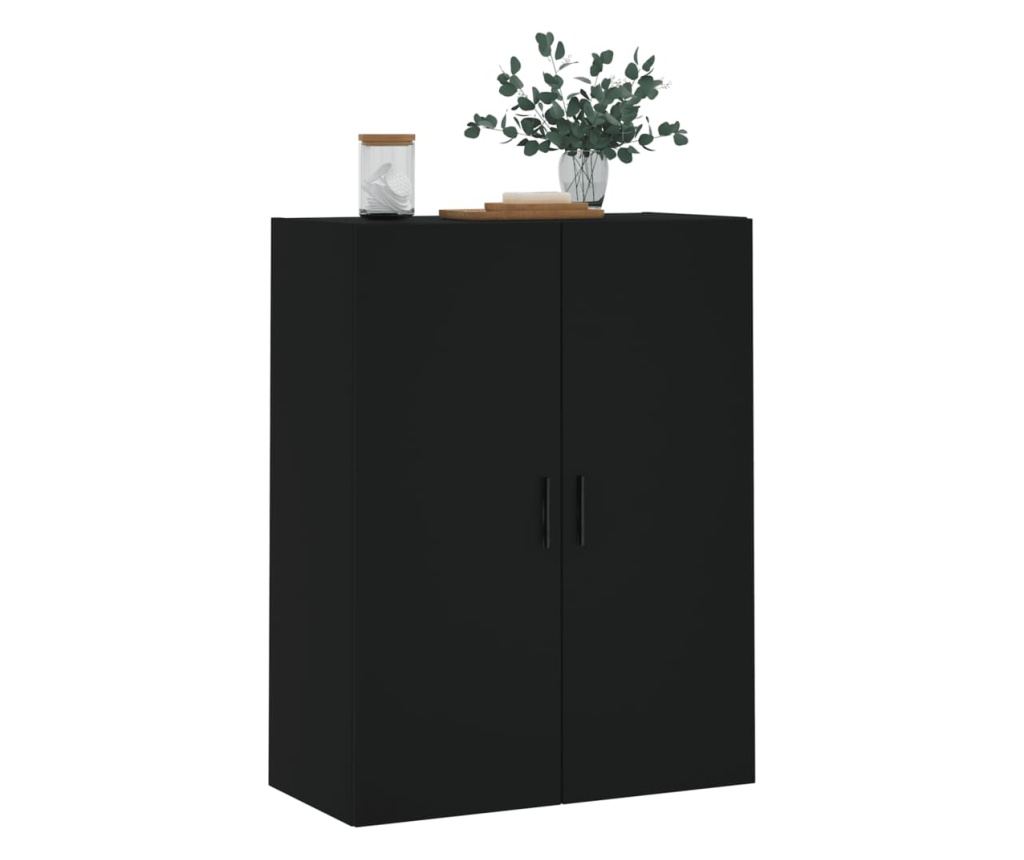 Zidni ormarić, crni, 69,5x34x90 cm - 4