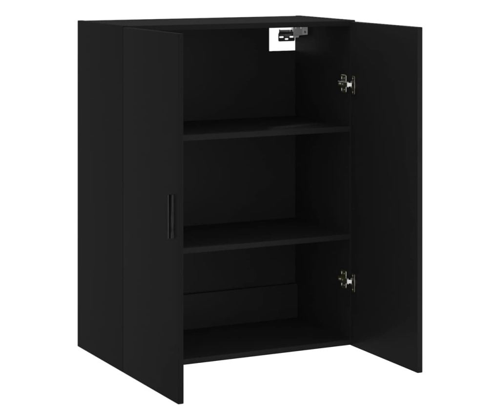 Zidni ormarić, crni, 69,5x34x90 cm - 6